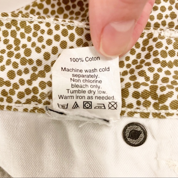 Madewell Polka Dot Raw Hem Cutoff Tan Shorts 27 - Picture 4 of 6